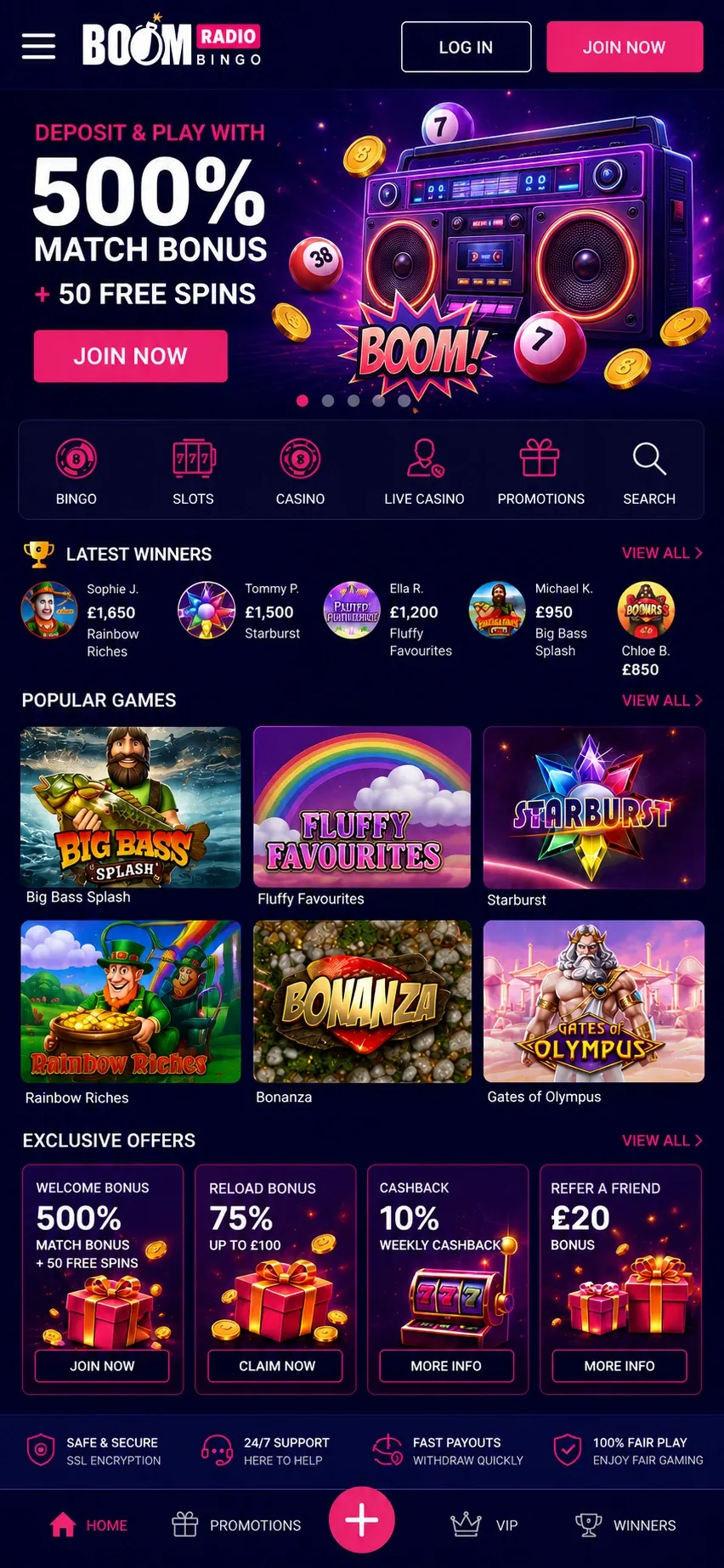 Boom Radio Bingo Casino